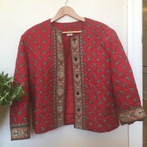 Vintage Quilted Paisley Jacket by Vera Bradley